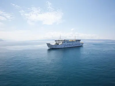 A car ferry on the Adriatic
