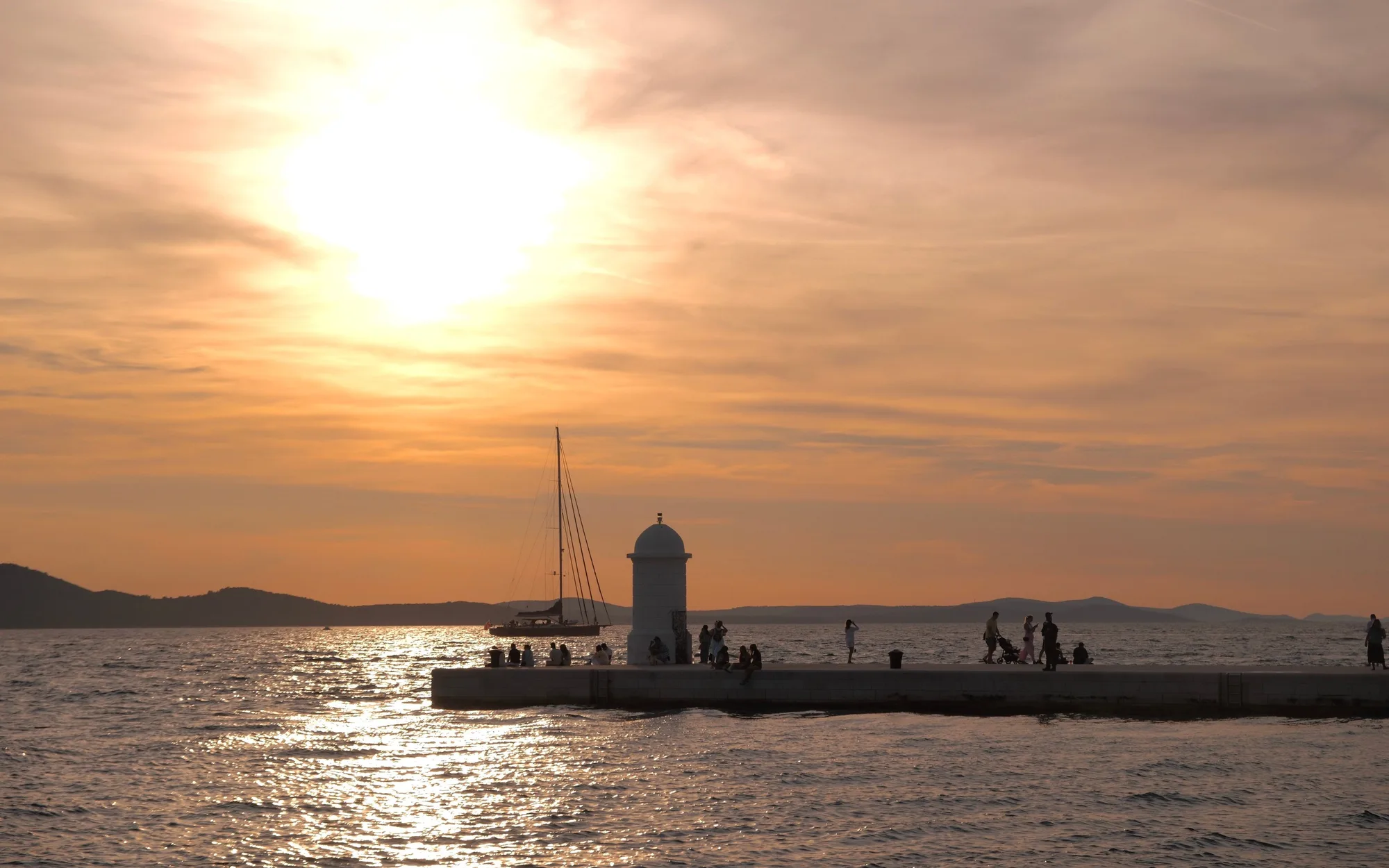 The quay at Zadar in low evening light