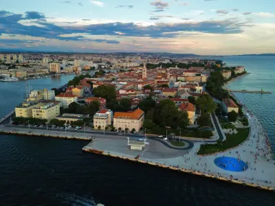 The Zadar peninsula from the air